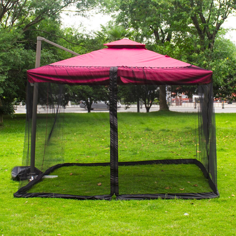 Cheap Goat Tents 300x230cm Cover Parasol Anti Mosquito Installation Straight Outdoor Umbrella Cover Mosquito Net Mesh Garden Deck Tents 